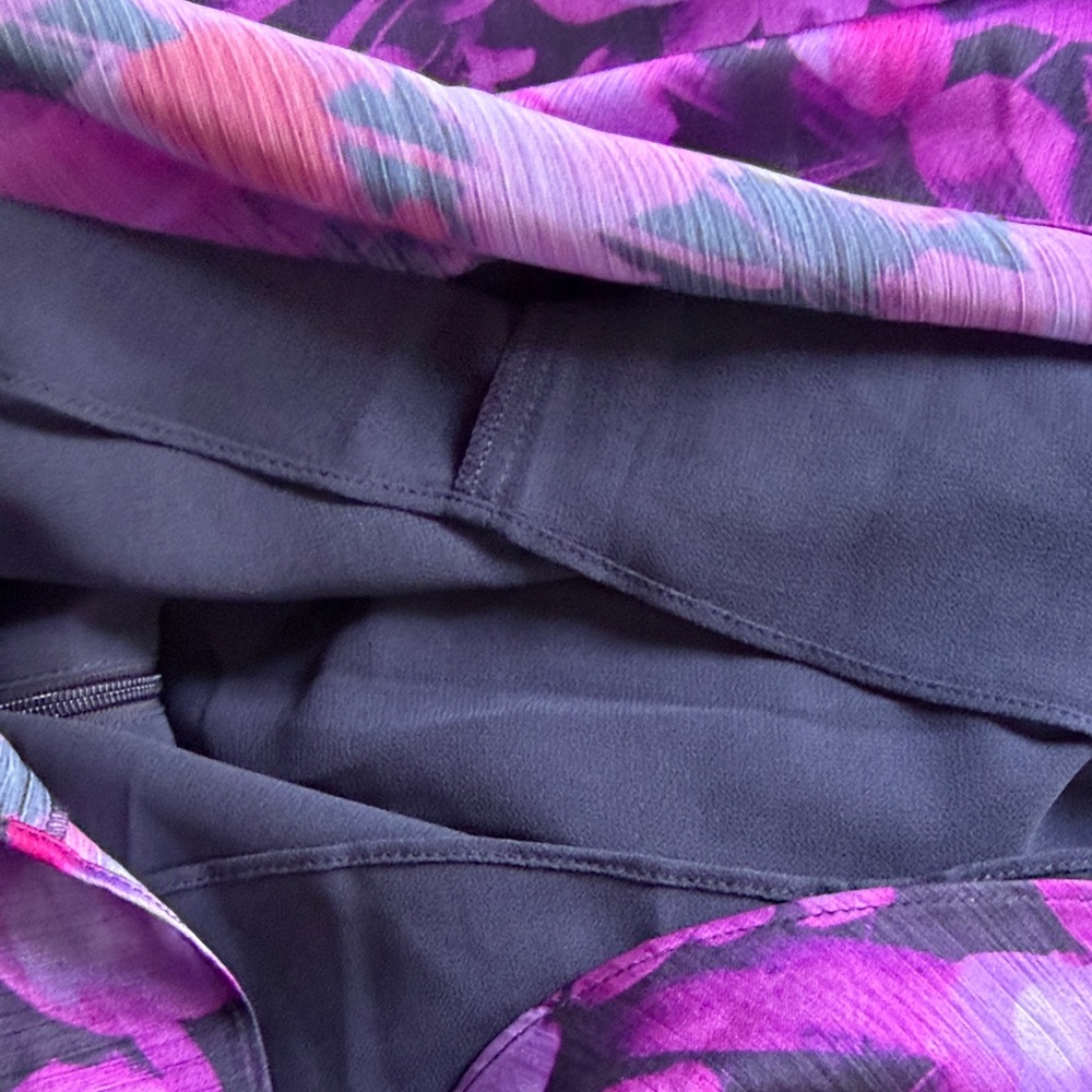 NWT Ted Baker Sammieh Purple Floral Long Sleeve High Neck Flare Mini Dress Sz: 0 - Picture 12 of 14